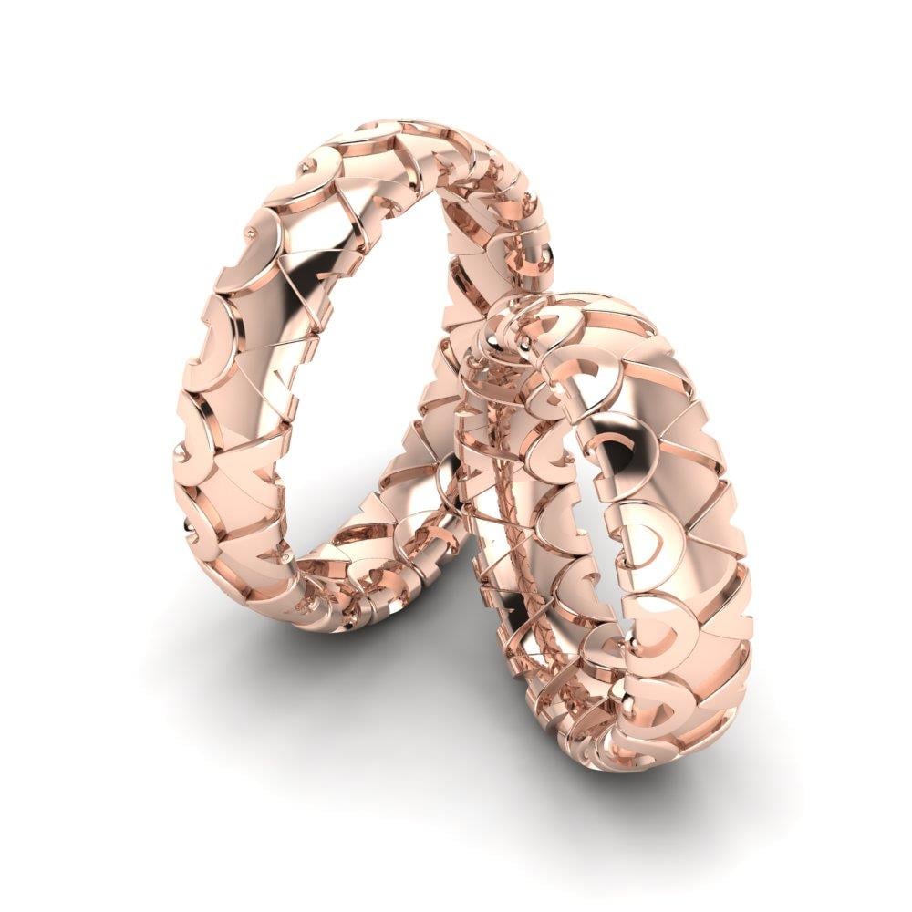 Rosehaven Moderne Eheringe aus Roségold 