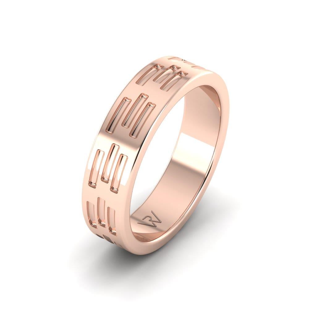 Moderne Eheringe für Damen Sereneflora Roségold 