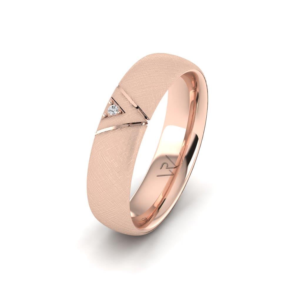 Eheringe mit Steinen für Frauen Shineify Roségold Dalloz-Kristall