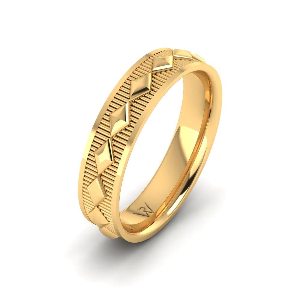 Moderne Eheringe für Herren Sparklust Gelbgold 