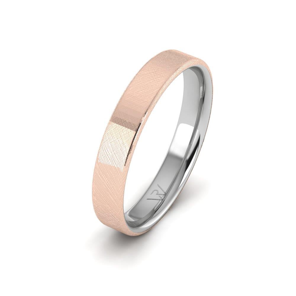 Klassische Herren-Eheringe Symphonyspark Weiß- und Roségold 