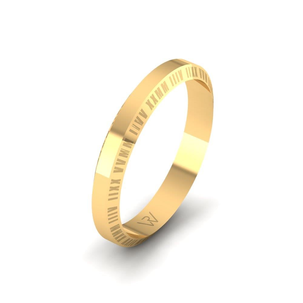 Moderne Eheringe für Herren Tulipella Gelbgold 
