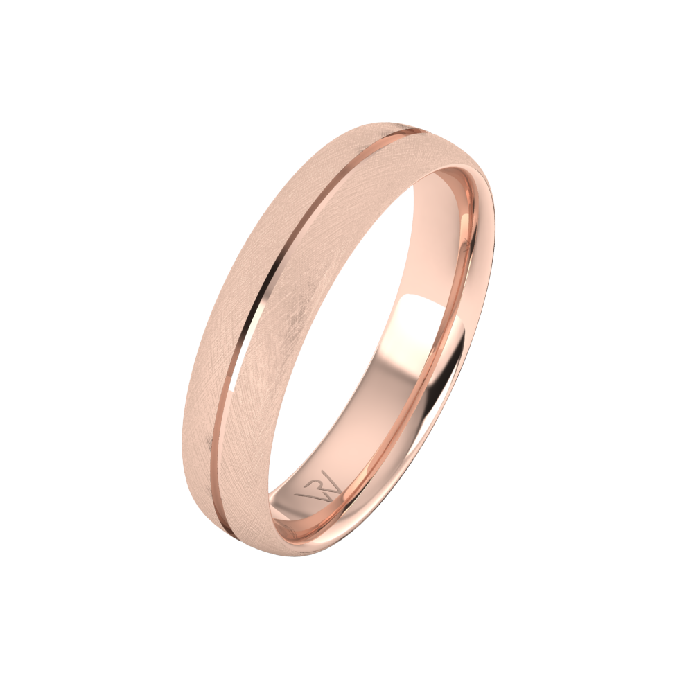 Moderne Eheringe für Herren Unitywave Roségold 