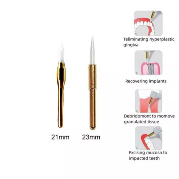 Cerrahi Yumuşak Doku Firezi -Zirkonyum Diş Eti Hassas Kesim Firezi 2'li Pkt.