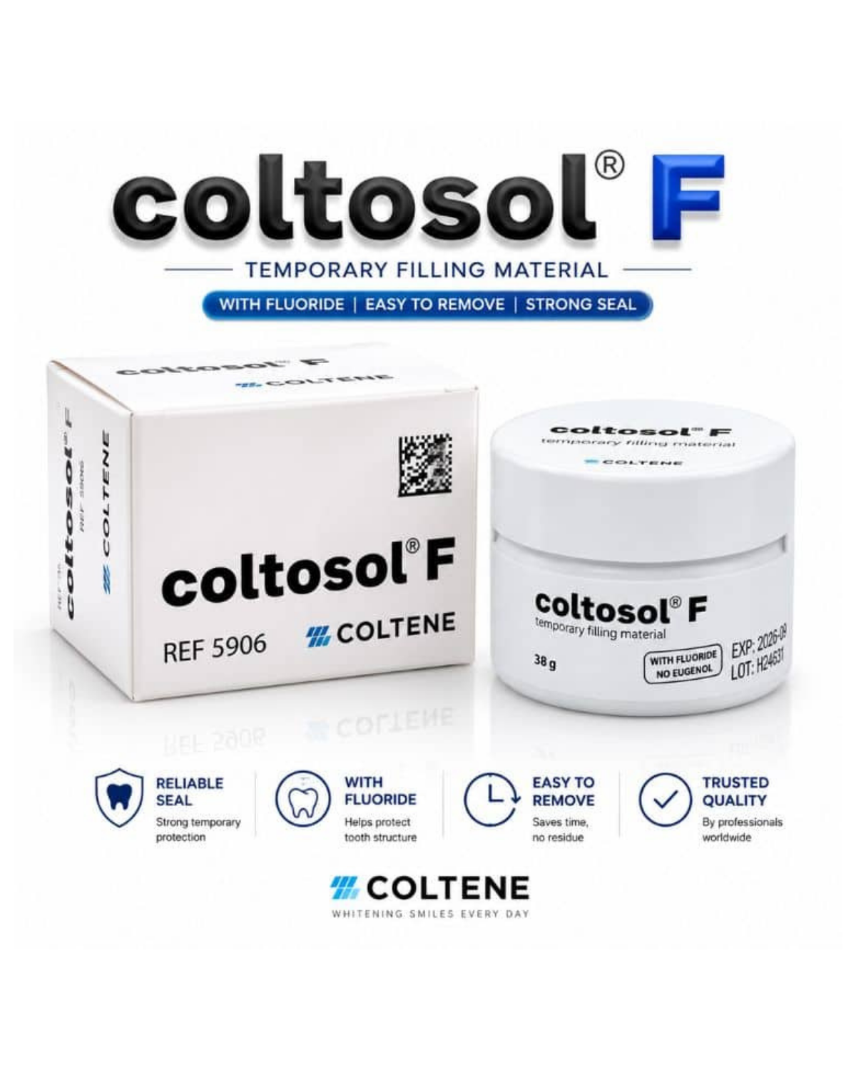 Coltene Coltosol F Geçici Dolgu Materyali 38 grCOLTENEColtene Coltosol F Geçici Dolgu Maddesi 38 g (REF 5906) | En Uygun Fiyat - DENTAL CEPTE