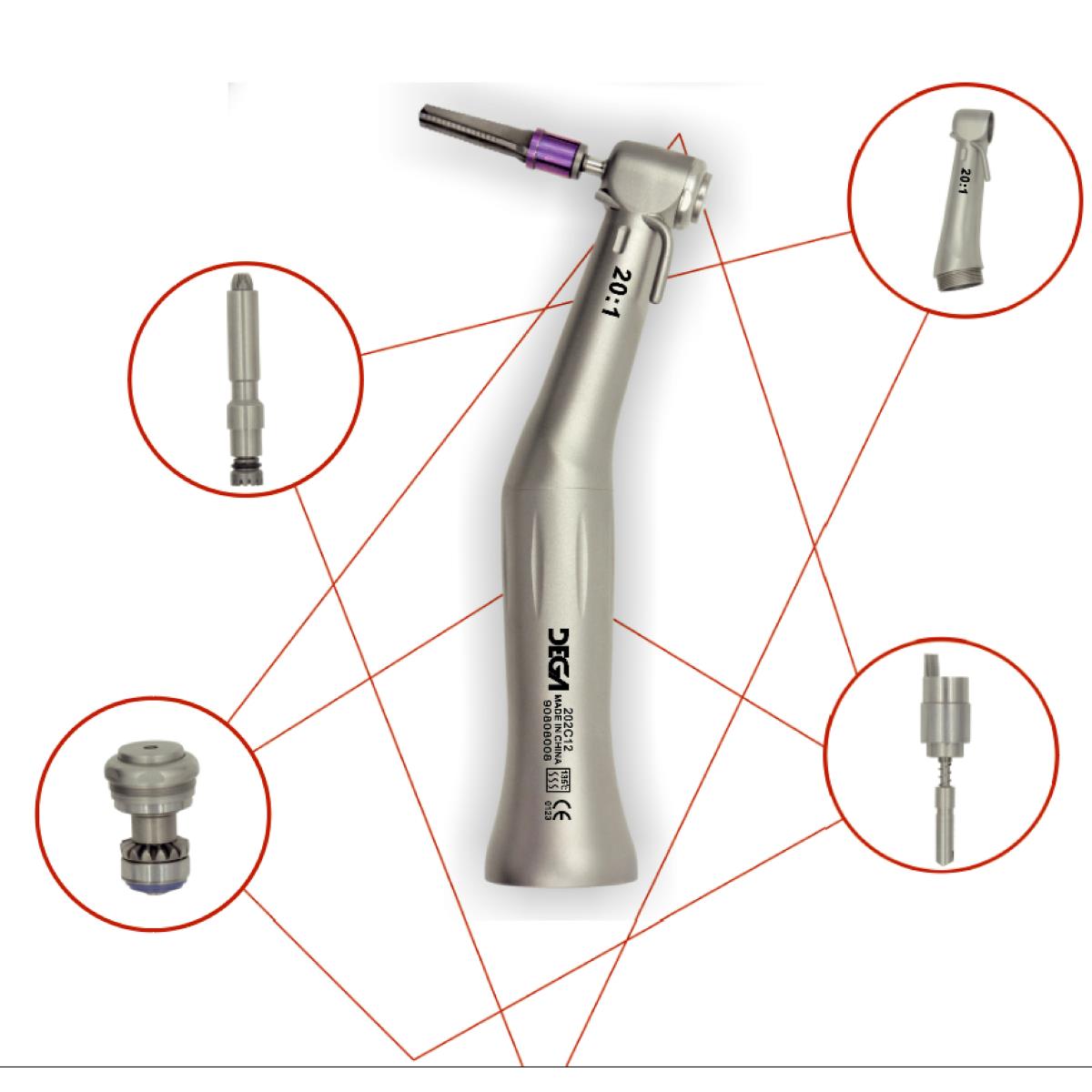 DEGA Cerrahi İmplant Anguldurvası 20.1 - Işıksız Model (A Kalite )