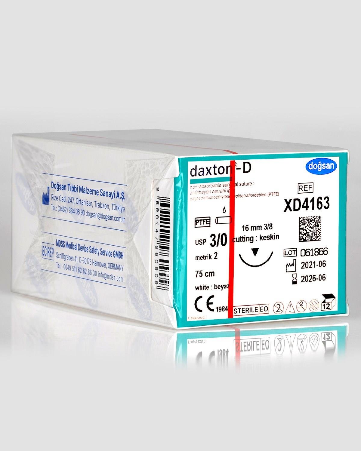 Doğsan Daxton-D Sütür 3/0 16 3/8 Keskin(▼),75cm