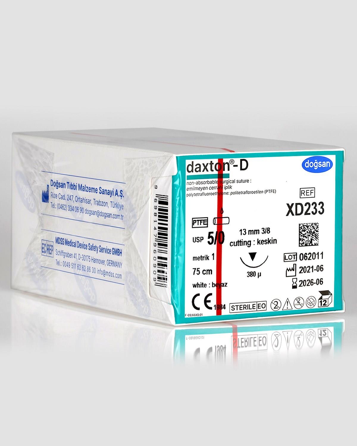 Doğsan Daxton-D Sütür 5/0 13 3/8 Keskin(▼),75cm