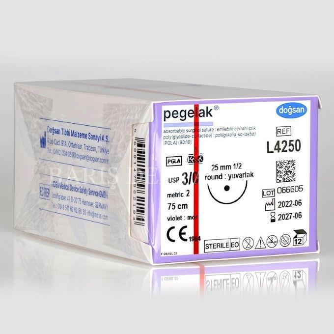 Doğsan Pegelak Sütur 3/0 25 1/2 Yuvarlak,75cm