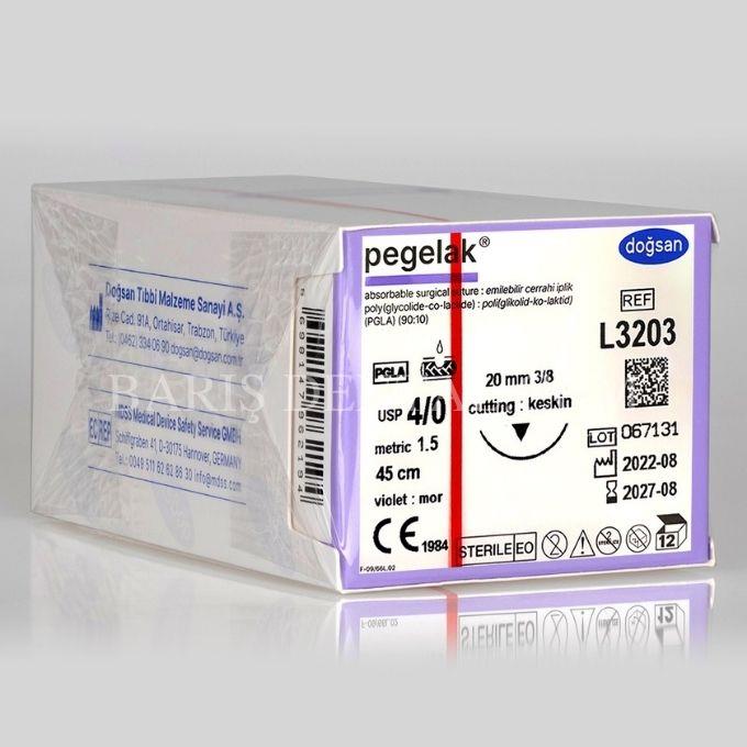 Dogsan Pegelak Sütur 4/0 20 3/8 Keskin(▼),45cm