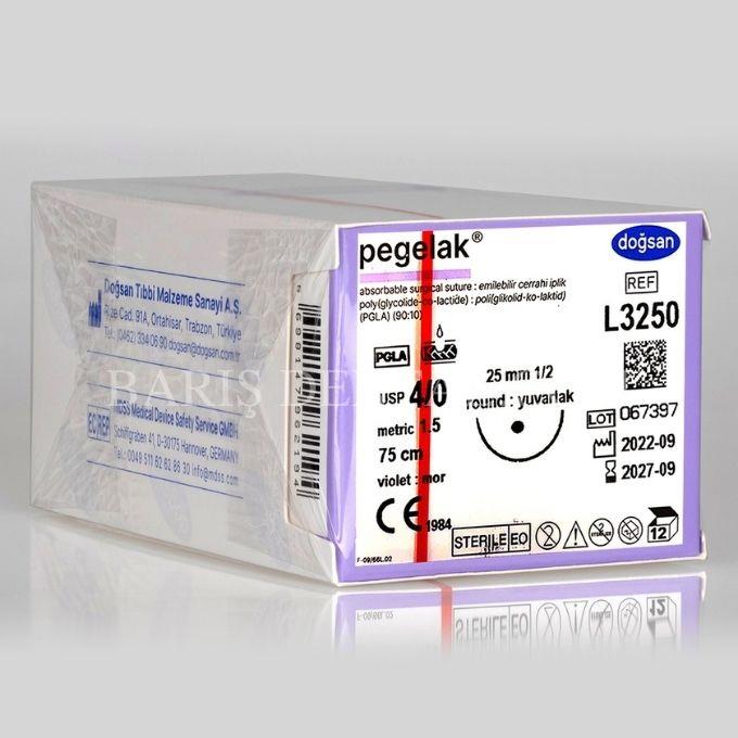 Doğsan Pegelak Sütur 4/0 25 1/2 yuvarlak,75cm