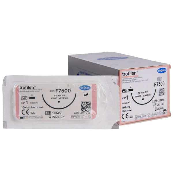 Doğsan Trofilen Sütur 3/0 26 3/8 Keskin(▼),75cm