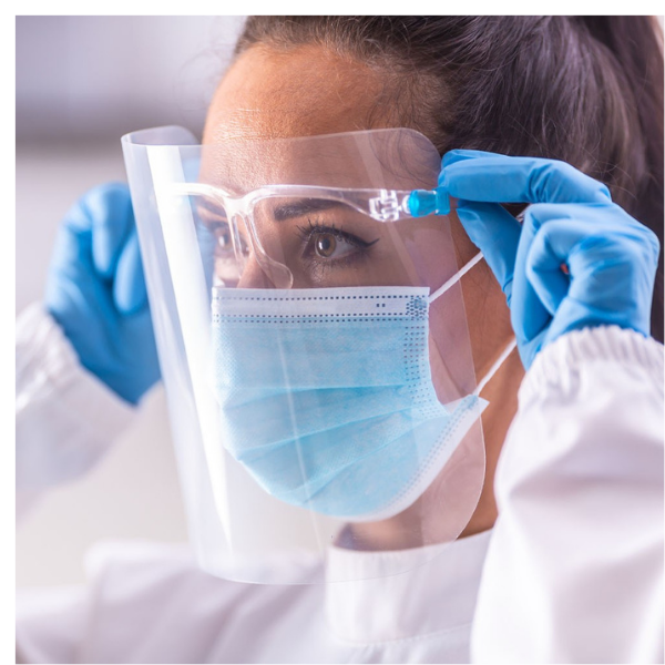 Gözlük tipi Koruyucu Yüz Siperliği + 5 Yedek Siperlikle beraber