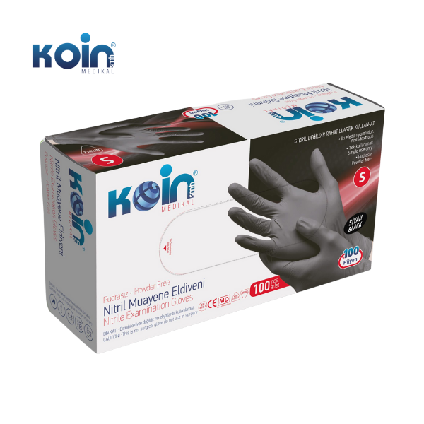 Koin Siyah Nitril Muayne Eldiveni 100 lük Paket
