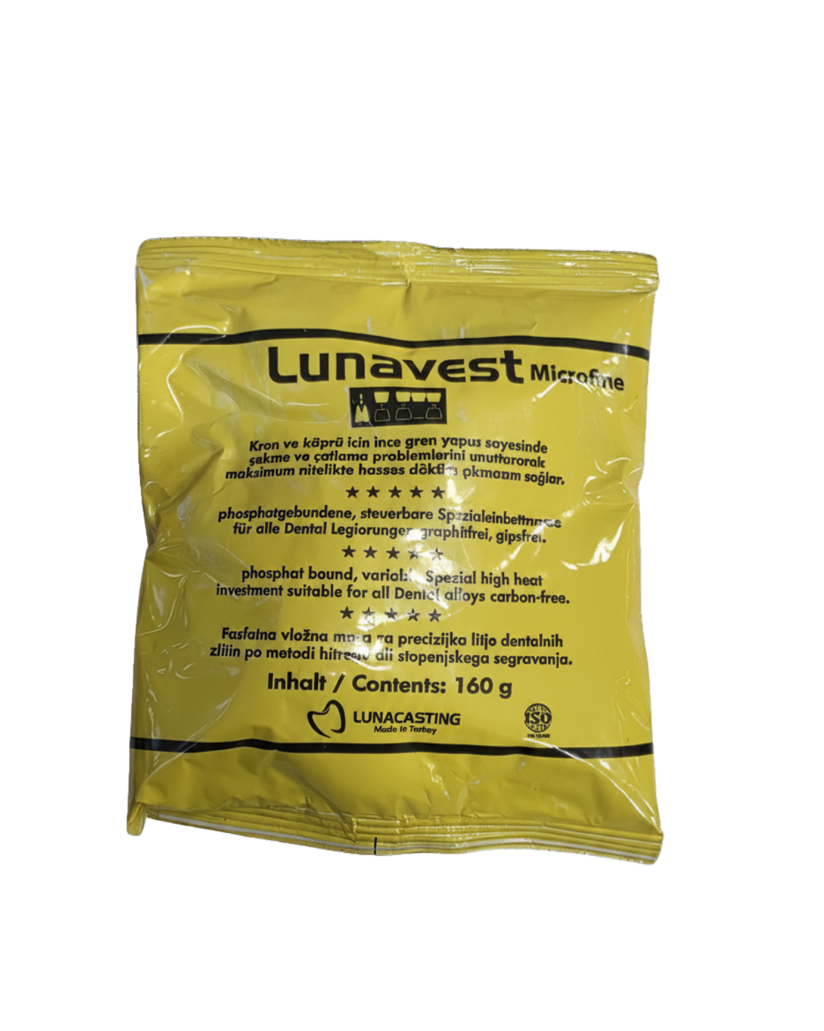 Lunavest Microfine Kron Köprü Revetmanı 160 g (1Paket)BDLunavest Microfine 160 g Revetman Tozu Fiyatı - DENTAL CEPTE