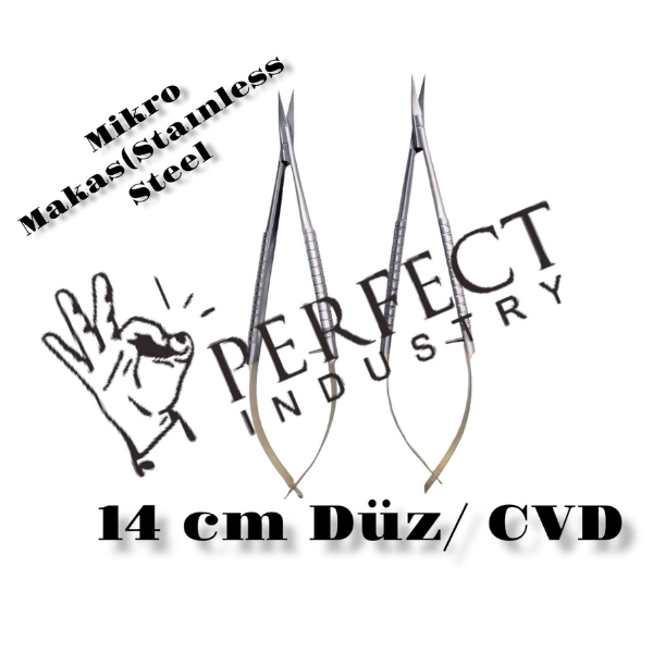 Micro Makas 14 cm Düz