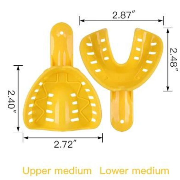 Plastik Ölçü Kaşığı Yetişkin M Beden Ortodondik - Otoklavlanabilir- Takım
