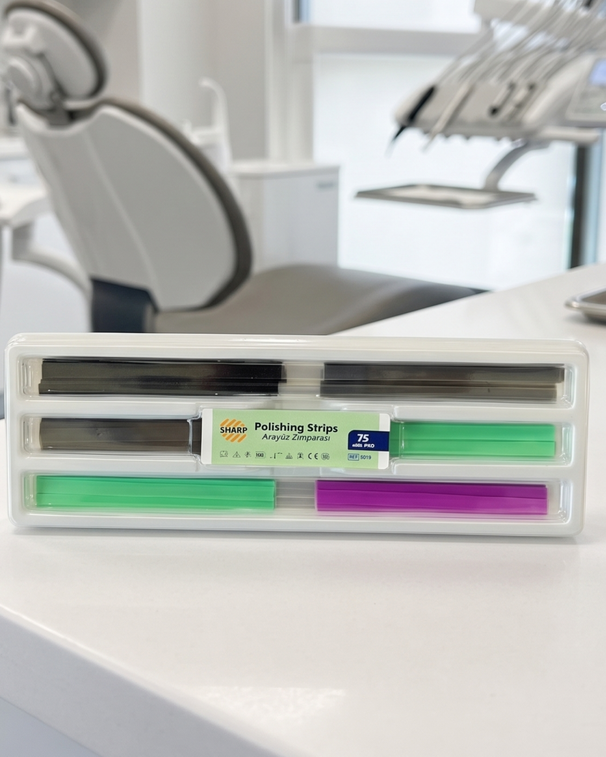 Sharp Subdisk Arayüz Kağıt Zımparası 75'lik PaketSHARPSharp Dental Polishing Strips - Arayüz Zımparası Seti (75 Adet) - DENTAL CEPTE