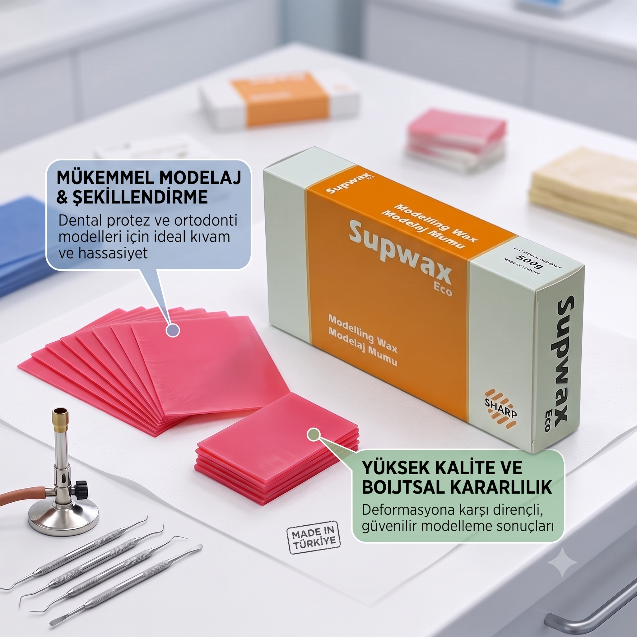 Sharp Subwax Pembe Plak Mum 250 gr.SHARP