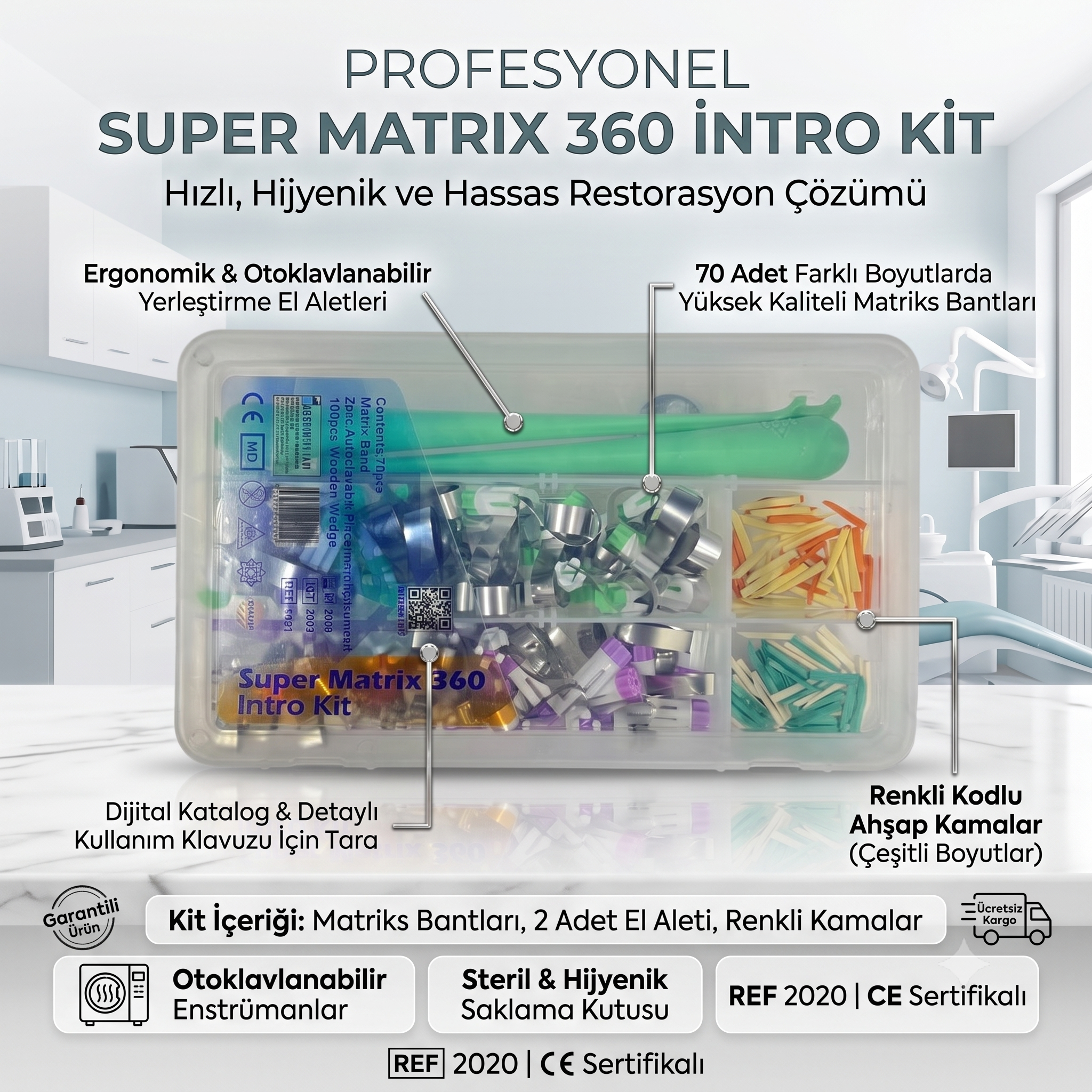 Sharp Super Matrix 360 Intro Kit Matriks Bandı SetiSHARPSHARP SUPER MATRİX SETİ - DENTAL CEPTE