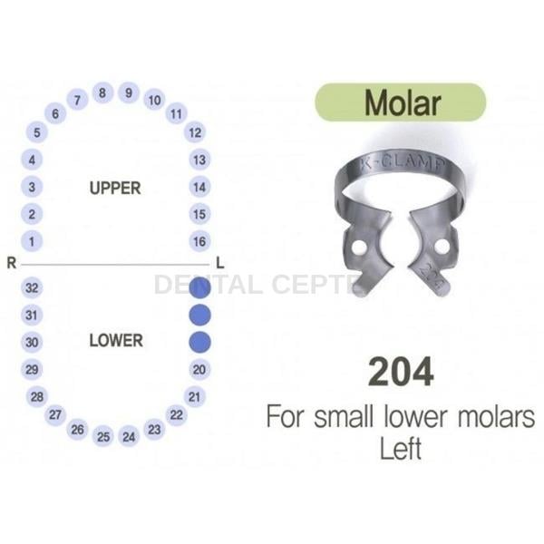 SHINGHUNG K-CLAMP (ADET) 204 RUBBERDAM KLEMP (ALT MOLAR KÜÇÜK SOL)SHİNHUNGShinhung K-Clamp No: 204 Rubberdam Klembi (Alt Sol Molar) | Dental Cepte