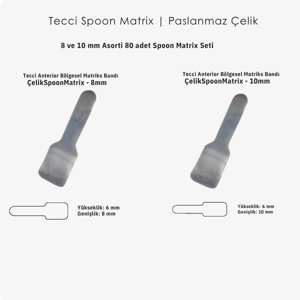 Tecci Spoon Matrix Asorti Kit 80'lik Paket