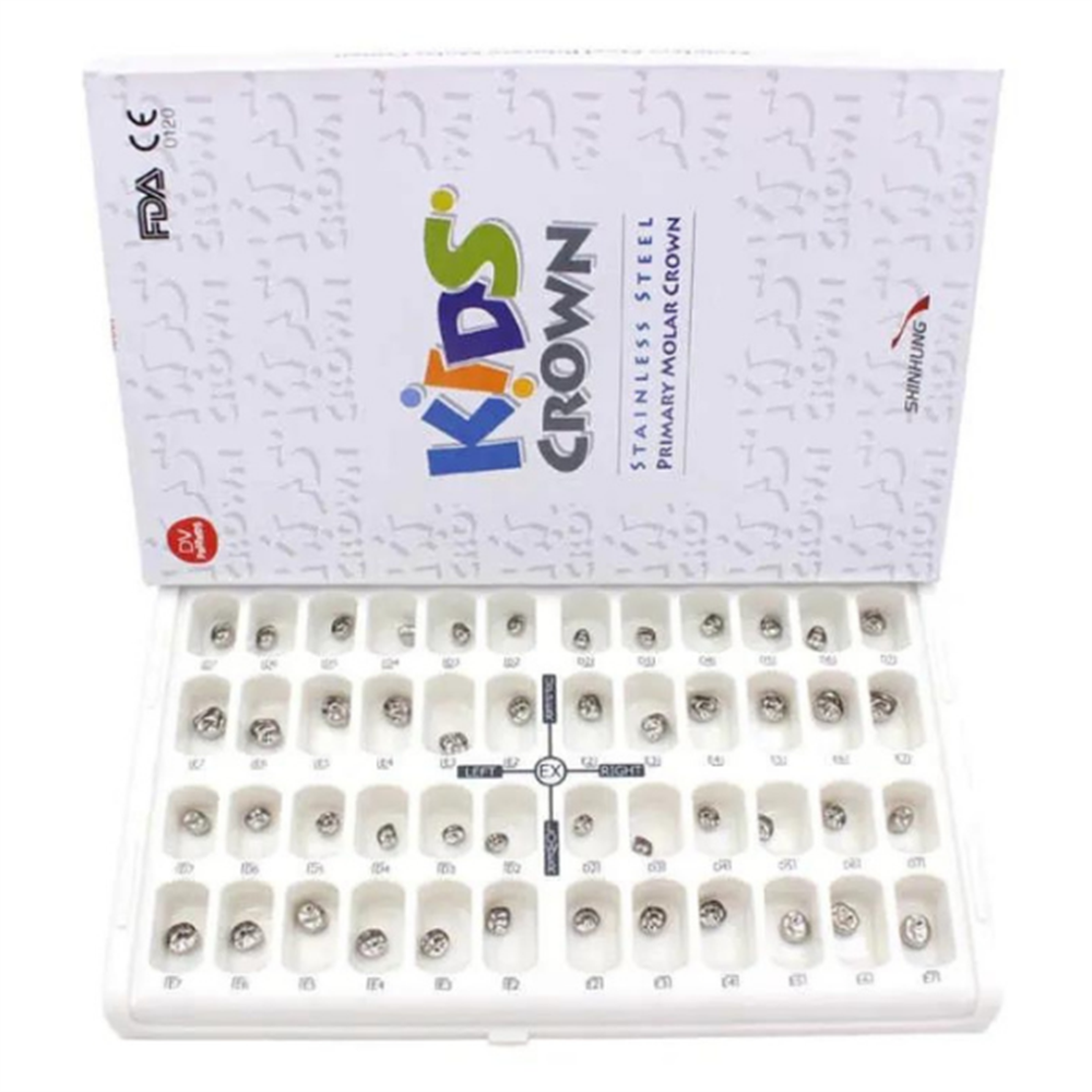 BD, Kids Crown PÇK Paslanmaz Çelik Kron Seti Molar 96 lık Kit