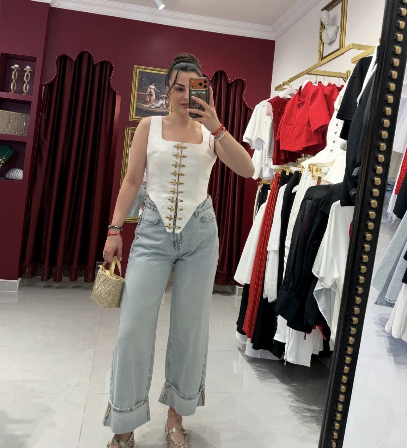 Katlı paça jean