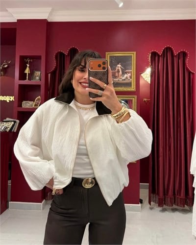 KADİFE YAKA BOMBER 