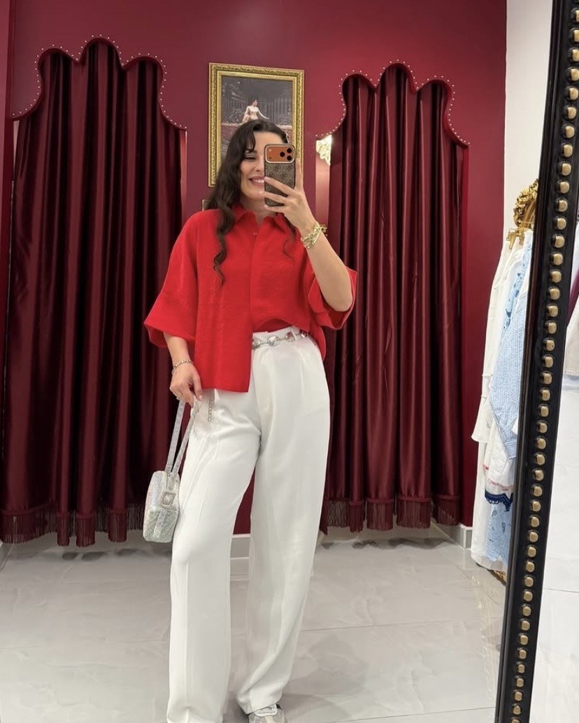 KISA KOL OVERSIZE GÖMLEK