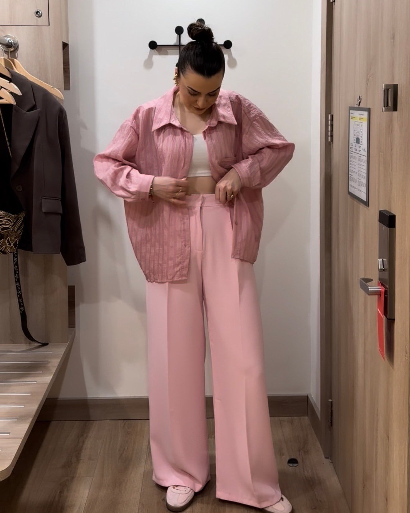 oversıze pembe gömlek