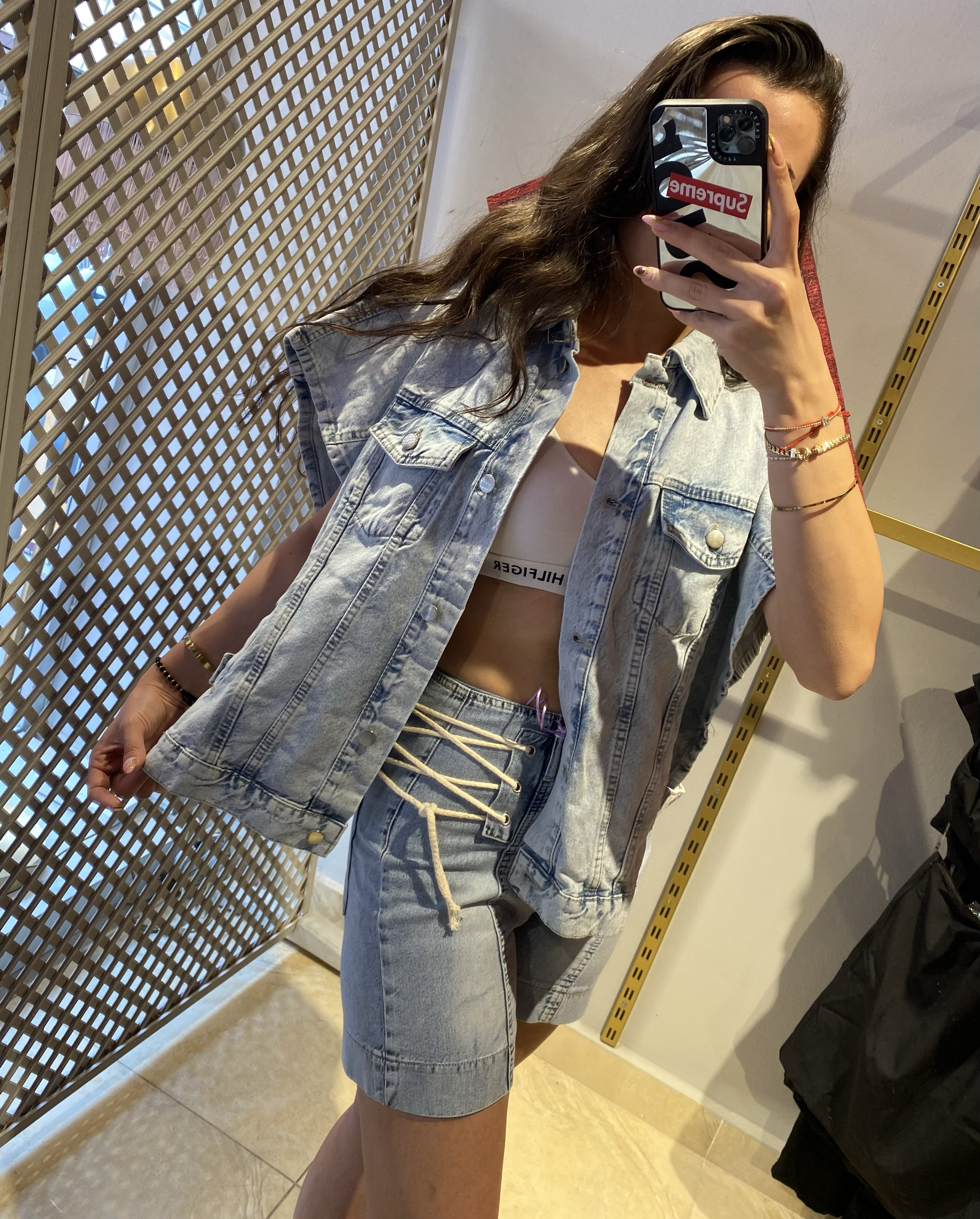 YÜKSEK BEL DENIM ŞORT