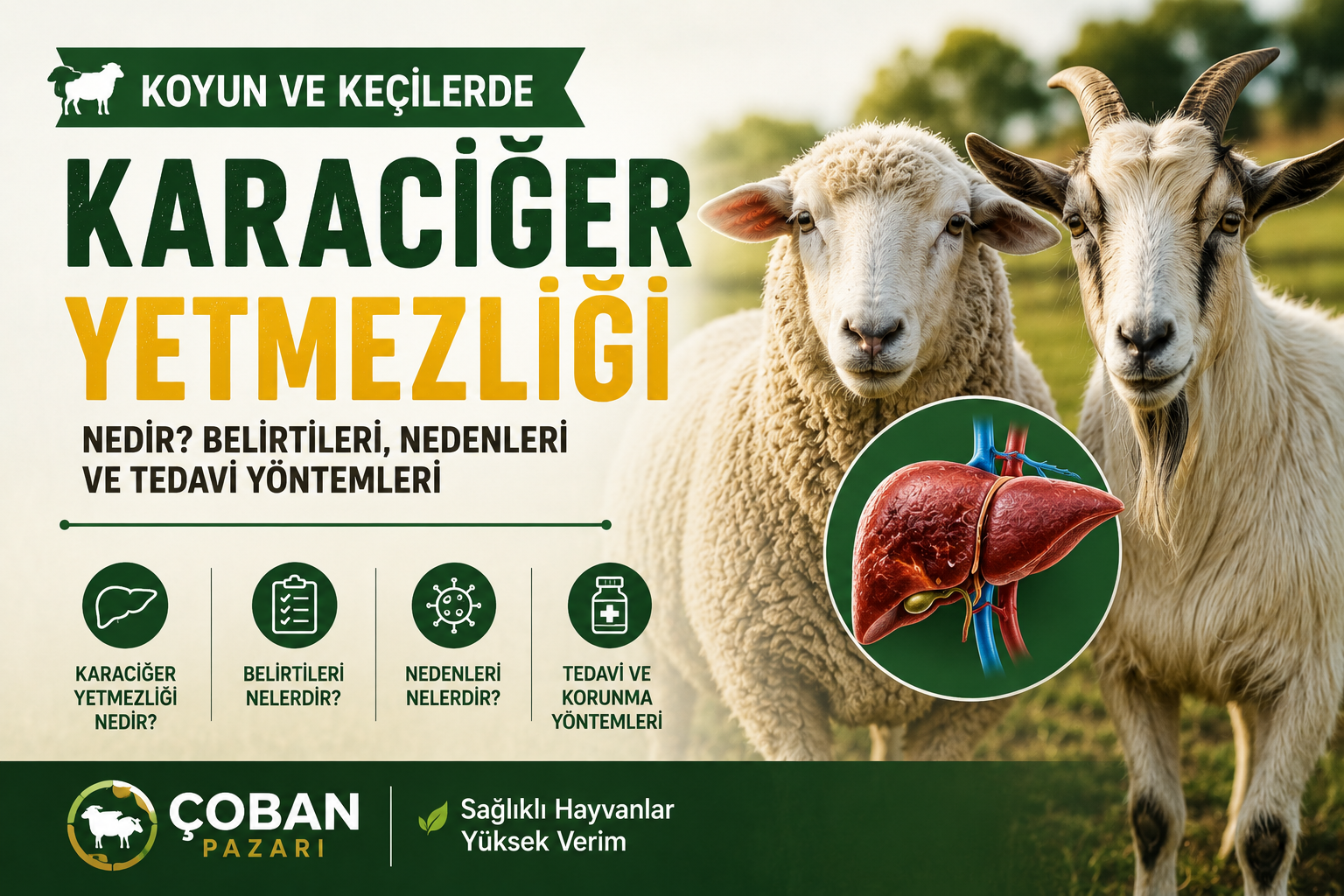 Koyun ve Keçilerde Karaciğer Yetmezliği Nedir? Belirtileri, Nedenleri ve Tedavi Yöntemleri