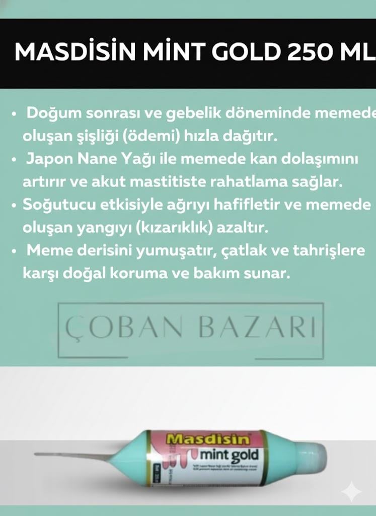 ROYAL İLAÇ MASDİSİN MİNT GOLD MEME BAKIM KREMİ 250 ML