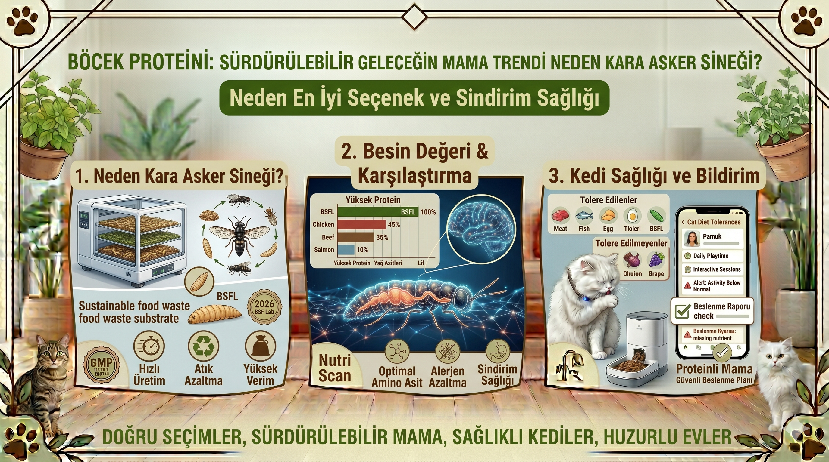 Böcek Proteini Kara Asker Sineği Sürdürülebilir Pet Food Rehberi 2026 | Mismama.com