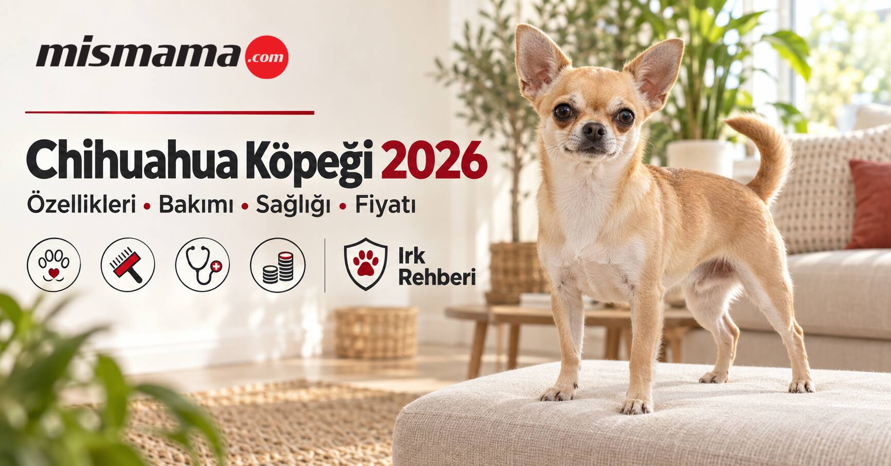 Chihuahua köpeği özellikleri bakımı sağlığı fiyatı 2026 - dünyanın en küçük köpeği molera hidrosefali patellar luksasyon mama Mismama