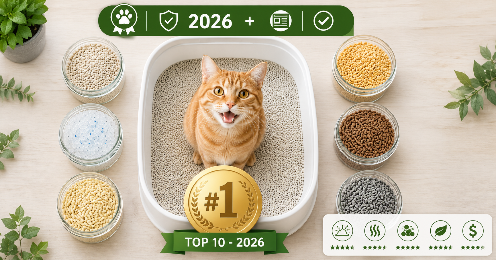 En iyi kedi kumları 2026 top 10 karşılaştırma - Tigerino Cat's Best Intersand Sepicat Catalyst Pet World's Best bentonit silika kristal tofu mısır çam pelet kedi kumları koku kontrolü toz düşük güvenli Cats.com test onaylı Mismama bilimsel seçim