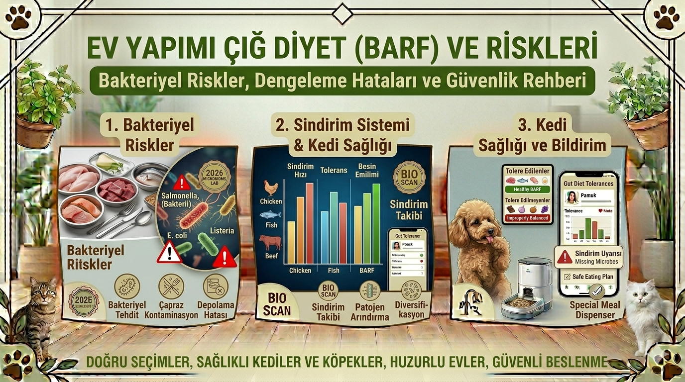 BARF Çiğ Diyet Bakteriyel Risk ve Dengeleme Hataları | Mismama.com