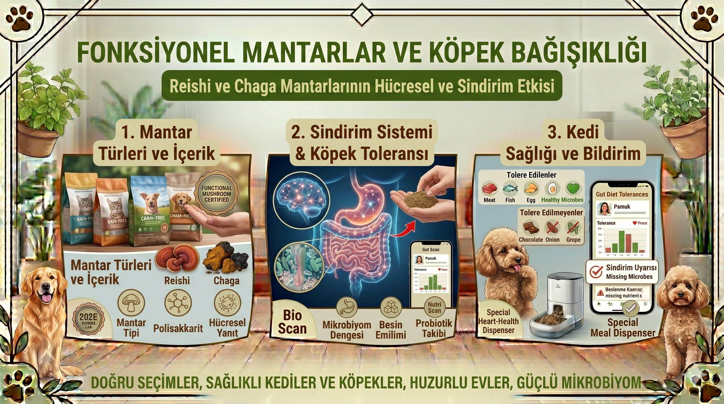 Köpekler için Reishi, Chaga ve Fonksiyonel Mantarlar Rehberi | Mismama.com