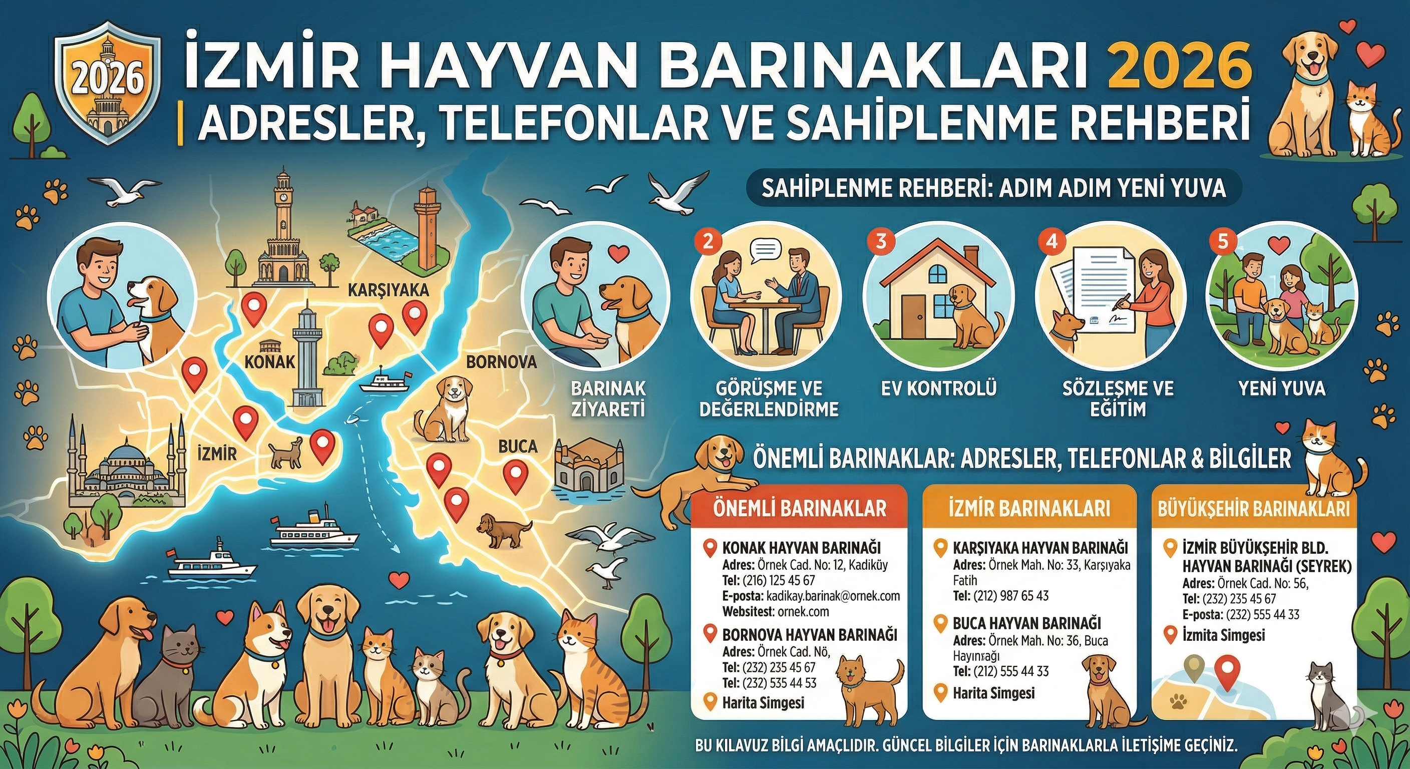 İzmir Hayvan Barınakları 2026 — Adresler ve Sahiplenme Rehberi | Mismama.com