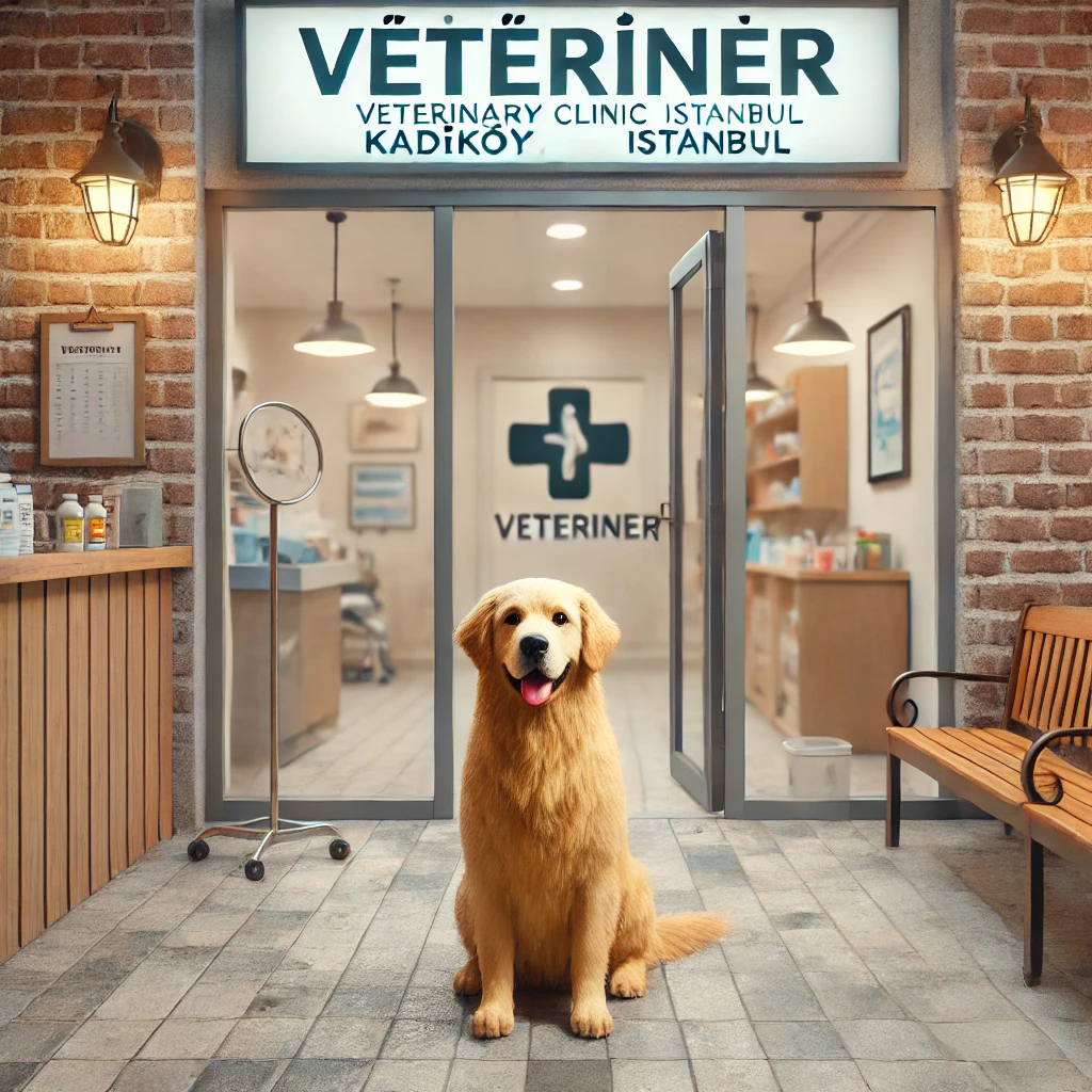 Kadıköy'de bir veteriner kliniği girişine ait sıcak ve davetkâr bir görüntü.