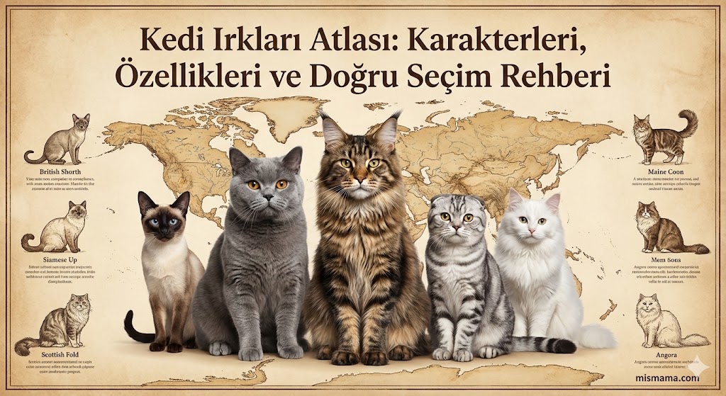 Kedi Irkları Atlası — Karakter, Sağlık ve Doğru Seçim Rehberi | Mismama.com