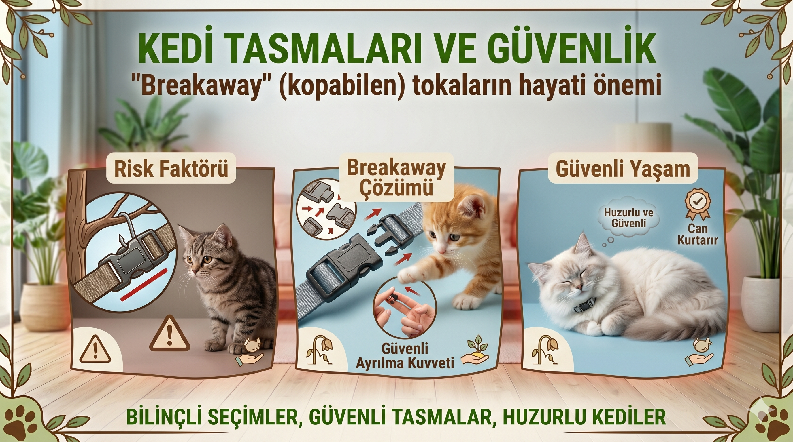 Kedi Tasmalarında Breakaway Toka Güvenliği Rehberi | Mismama.com