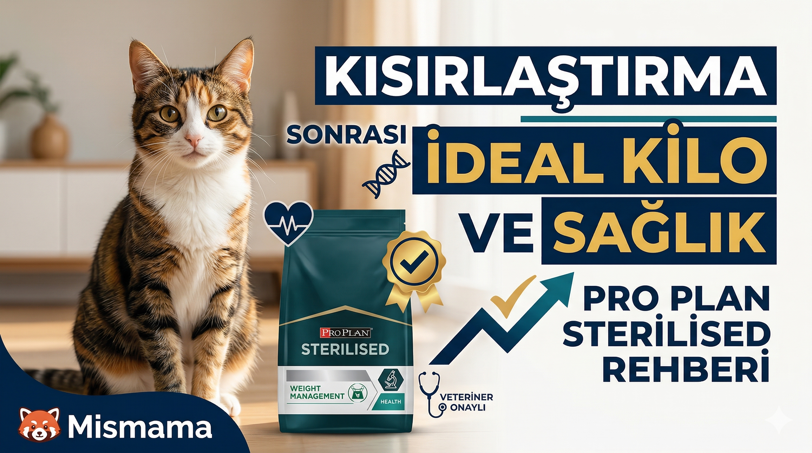 Kısırlaştırma Sonrası İdeal Kilo ve Sağlık – Pro Plan Sterilised Rehberi | Mismama.com