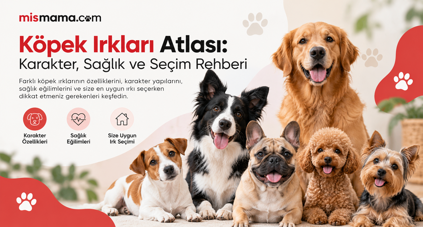 Köpek ırkları atlası 2026: Golden Retriever, Alman Kurdu, Kangal, Doberman ve diğer popüler ırkların karakter ve sağlık rehberi, Mismama