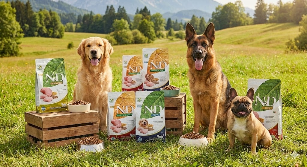 Farklı Irklardan Sağlıklı Köpekler ve Premium Köpek Maması Çeşitleri