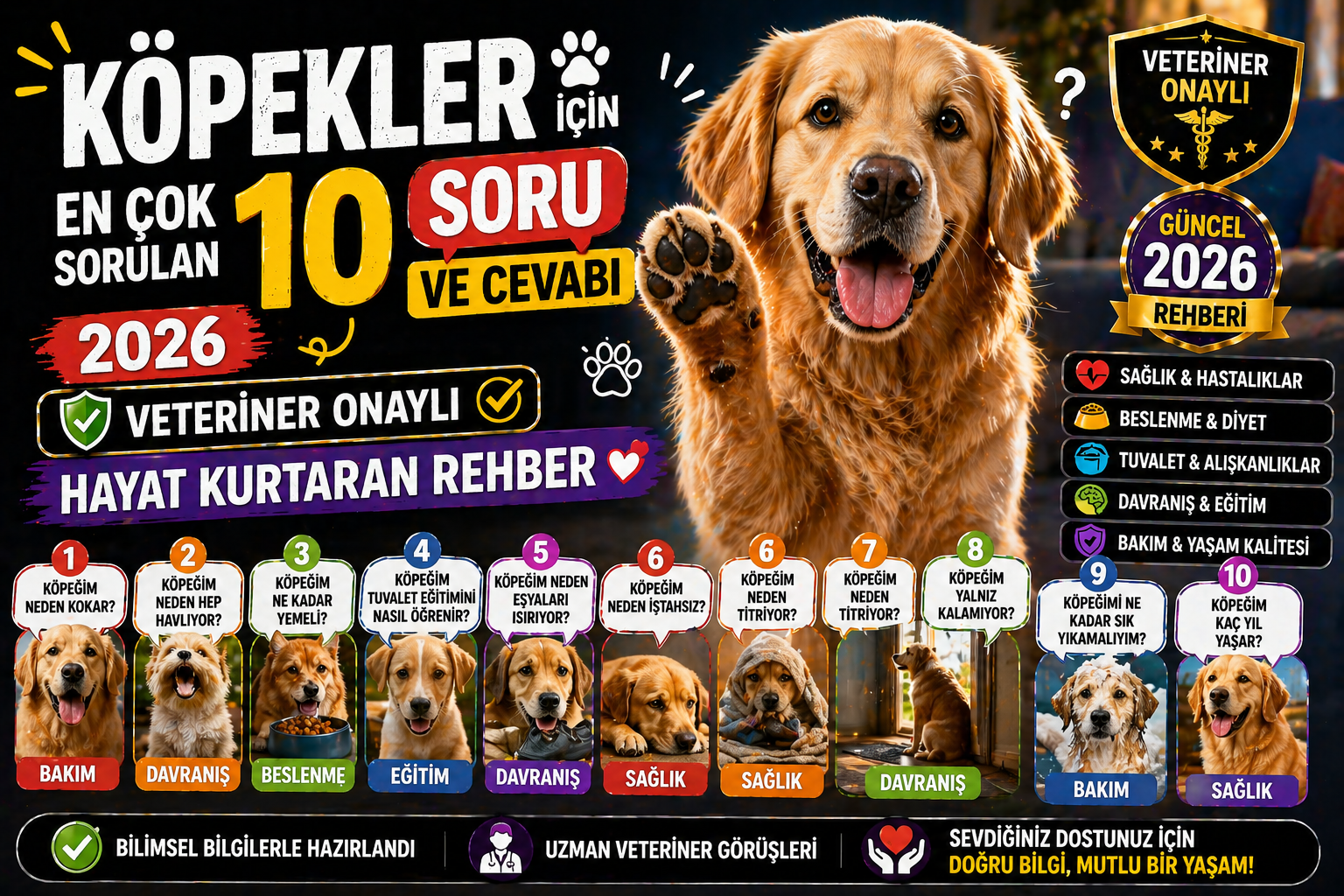 Köpekler için en çok sorulan 10 soru ve cevabı 2026 veteriner onaylı bilimsel hayat kurtaran rehber Mismama