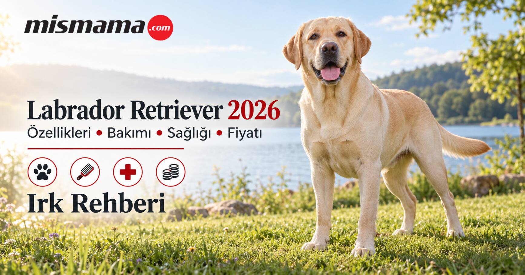 Labrador Retriever köpeği özellikleri bakımı sağlığı fiyatı 2026 - sarı köpek POMC obezite geni EIC kalça displazisi mama Mismama
