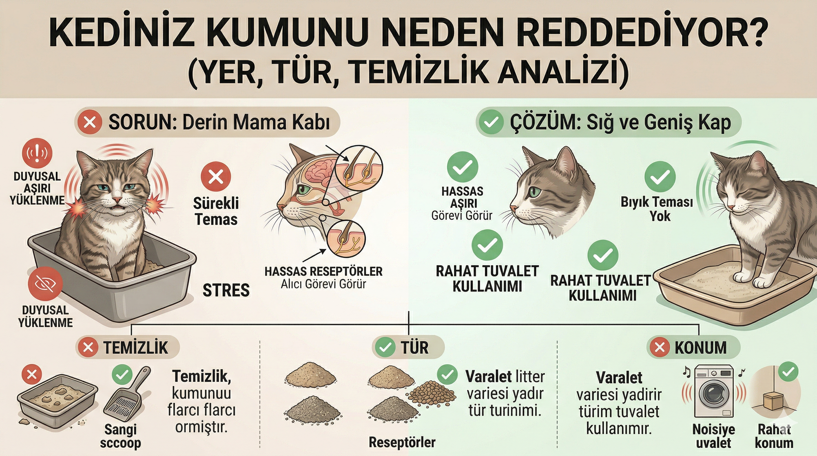 Litter Box Aversion — Kediniz Kumunu Neden Reddediyor? Yer, Tür ve Temizlik Analizi | Mismama.com