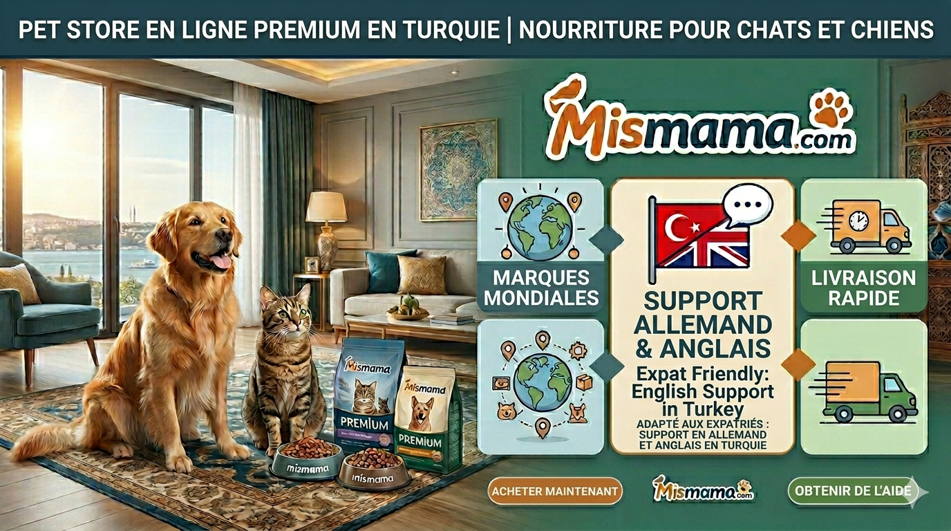 Mismama.com – Animalerie en ligne en Turquie – Nourriture Chats Chiens Support en Français